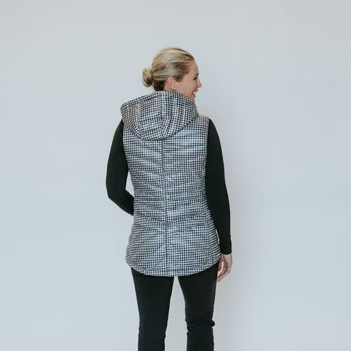Mary Claire Vest Houndstooth - By Design Fashions