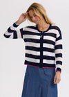 Pointelle zip cardi