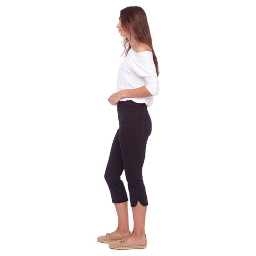 Techno crop pant black - By Design Fashions