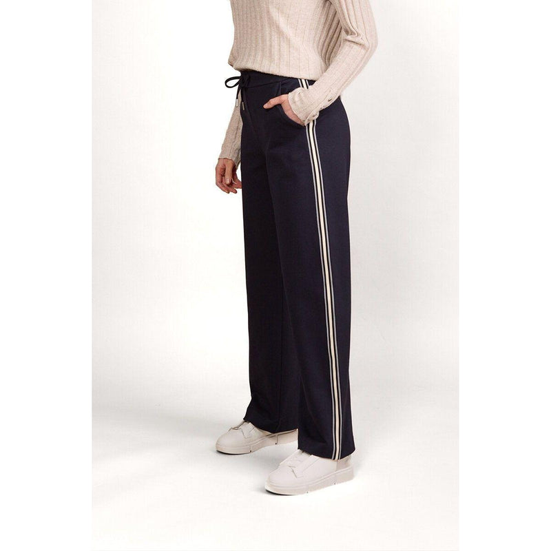 Wide leg full length pull on with side stripe detail