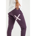 apartment pants plum with pastal pink