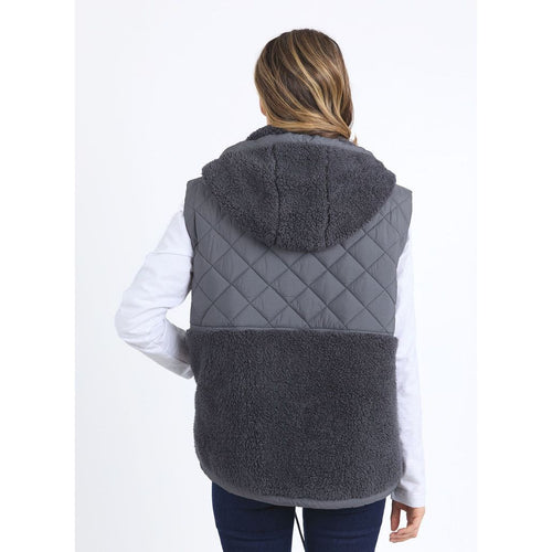 Alaska quilted vest charcoal