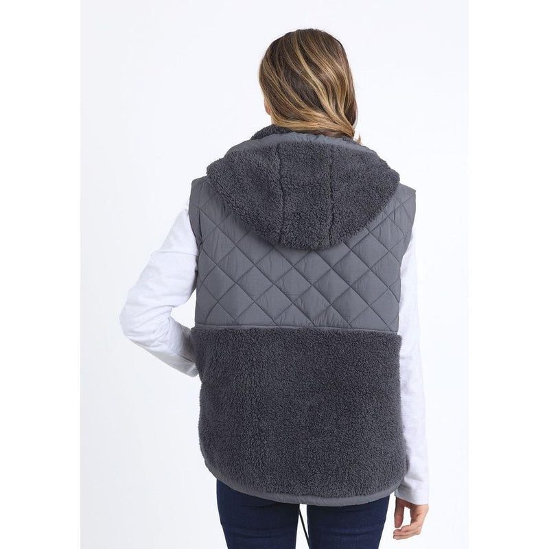 Alaska quilted vest charcoal