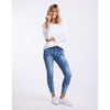 Annie 3/4 sleeve top white