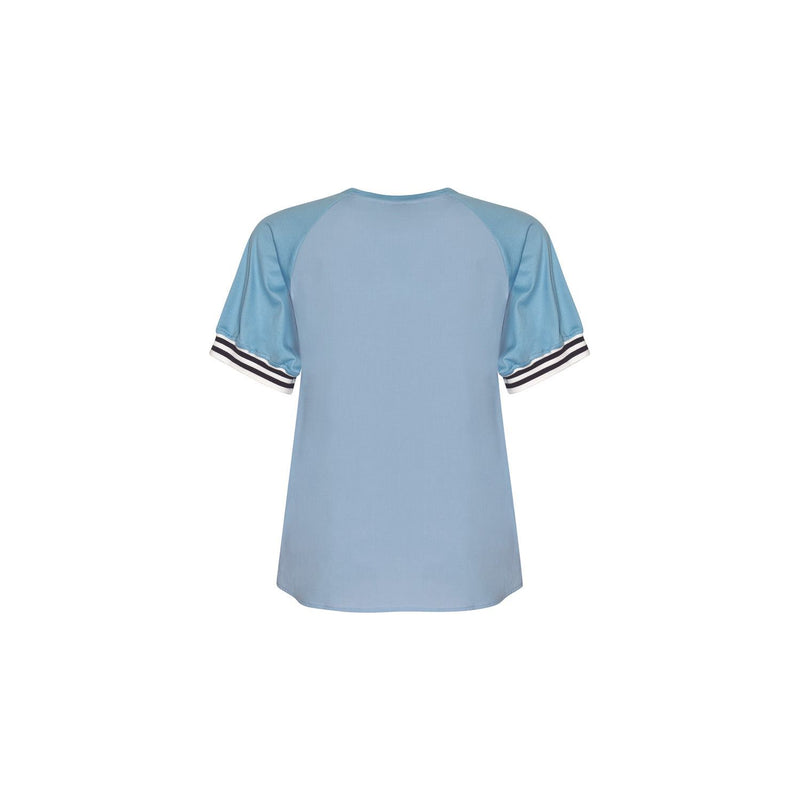 Mixed Media tee Blue (Last one size 10)