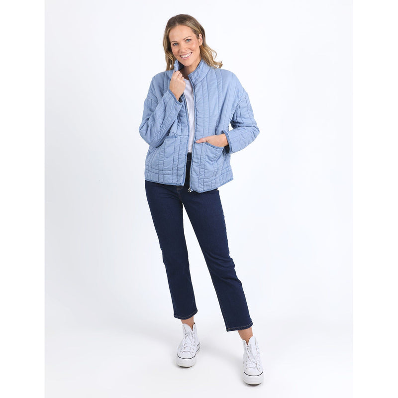 Sparrow quilted jacket steel