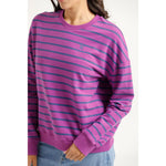 Kayla Crew Hyacinth stripe crew
