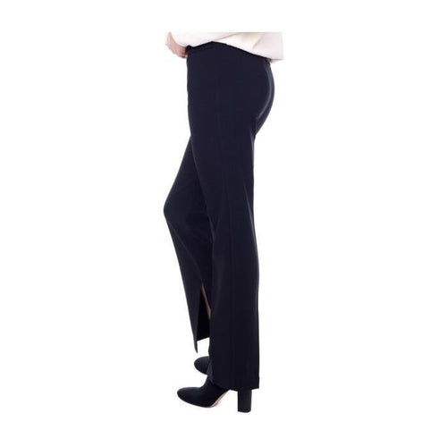 solid palemo side slit full length pant - By Design Fashions