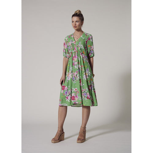 La fiesta dress apple multi (Last one size 12) - By Design Fashions
