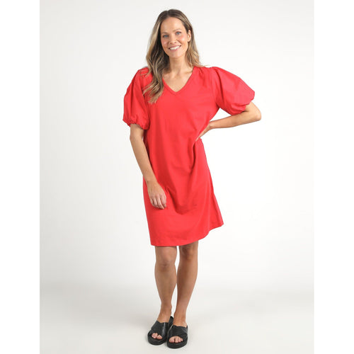 Joy Dress bitter red - By Design Fashions