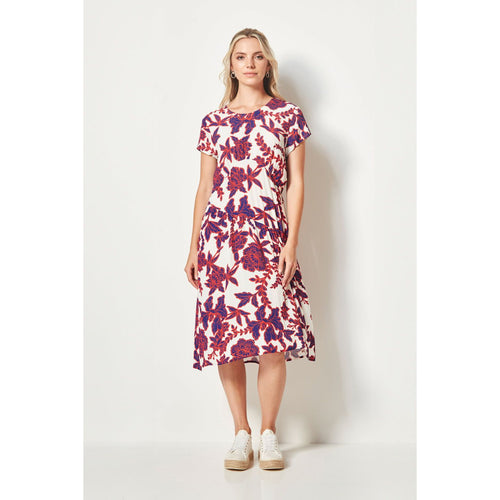 Verona dress blue print - By Design Fashions