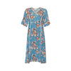 Peony Princess dress Blue Multi (Last one size 8) - By Design Fashions