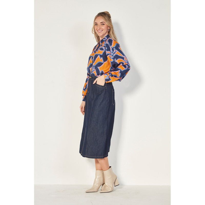 stevie jean skirt dark denim