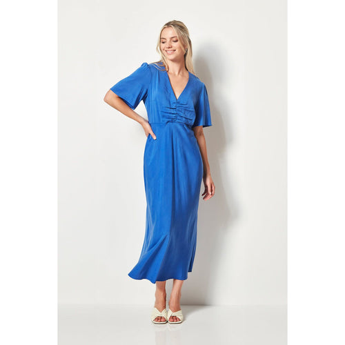 primrose dress blue (Last one size Lge) - By Design Fashions