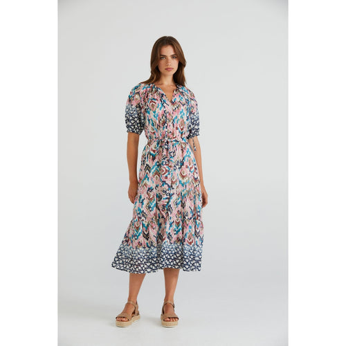 Madras Dress ink (Last one size 16) - By Design Fashions