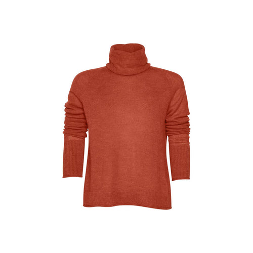 Eva turtle neck sweater rust (Size Lge) - By Design Fashions