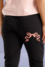 Apartment pants black/blossom berry bow