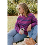 Kayla Crew Hyacinth stripe crew