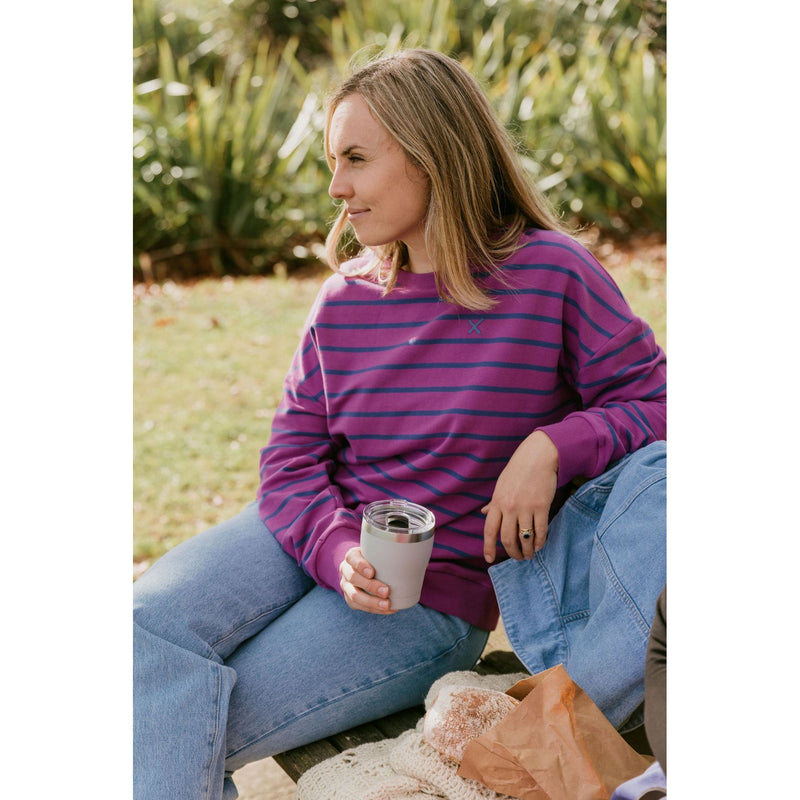 Kayla Crew Hyacinth stripe crew