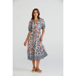 Madras Dress ink (Last one size 16) - By Design Fashions