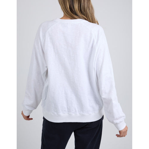 kinsley long sleeve crew white