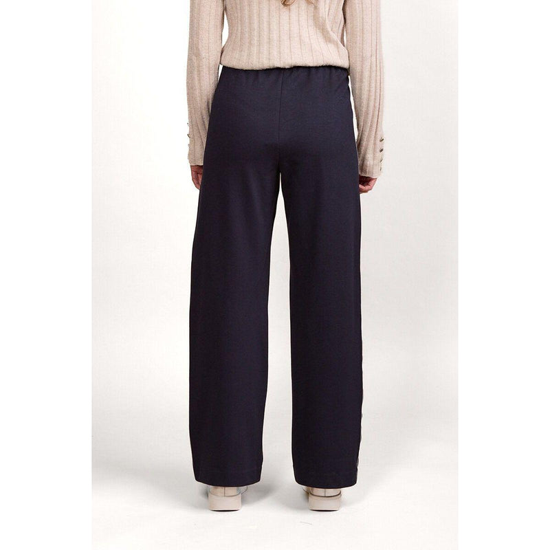 Wide leg full length pull on with side stripe detail