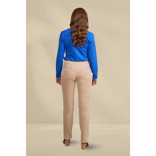 Straight leg full length pinwal cord pant
