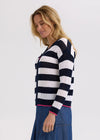 Pointelle zip cardi