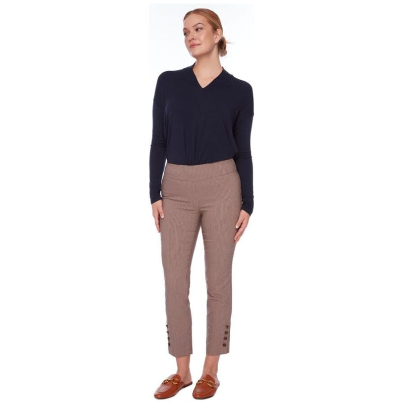 York plaid techno ankle pant
