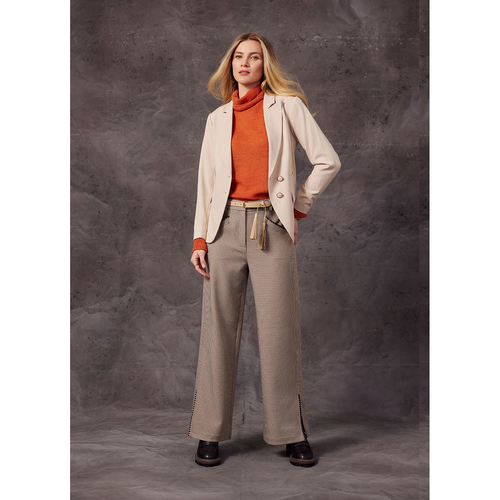 Eva turtle neck sweater rust (Size Lge) - By Design Fashions