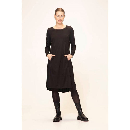 Revolve Dress black - By Design Fashions