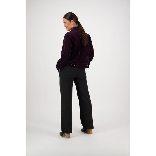 Pinwhale cord jacket mulberry - By Design Fashions