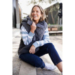 Alaska quilted vest charcoal