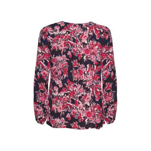 Flame tree top black multi - By Design Fashions