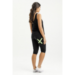 3/4 Apartment pants black/Lime X - By Design Fashions