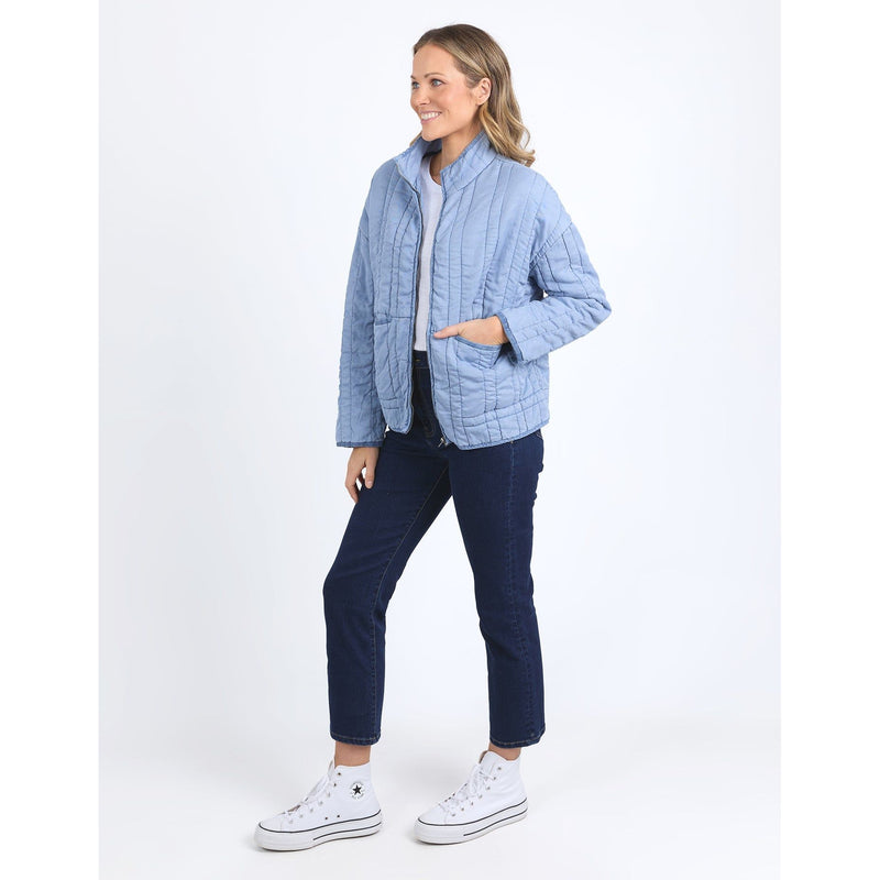 Sparrow quilted jacket steel