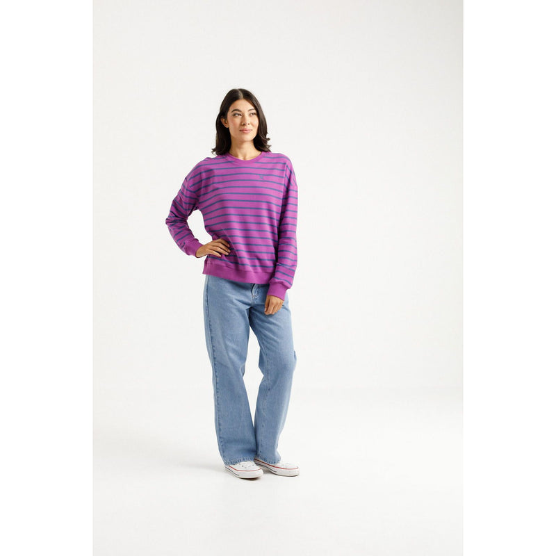 Kayla Crew Hyacinth stripe crew