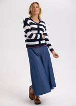 Pointelle zip cardi