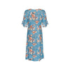 Peony Princess dress Blue Multi (Last one size 8) - By Design Fashions