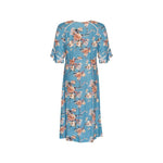 Peony Princess dress Blue Multi (Last one size 8) - By Design Fashions