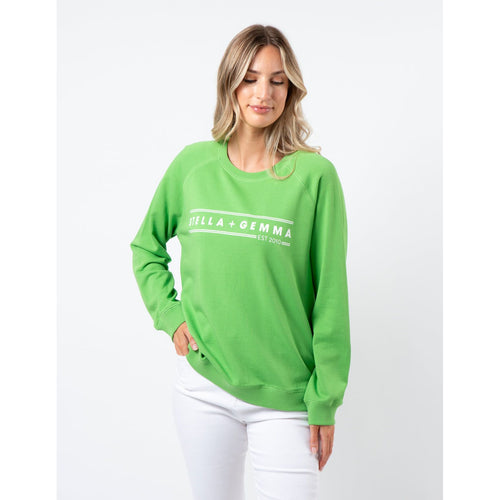 Classic sweatshirt pear with S + G (Last one size 16) - By Design Fashions