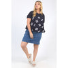 Postino top Navy - By Design Fashions