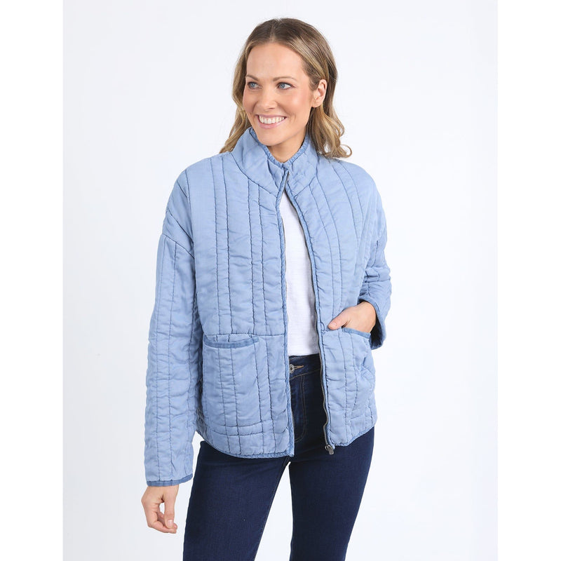Sparrow quilted jacket steel