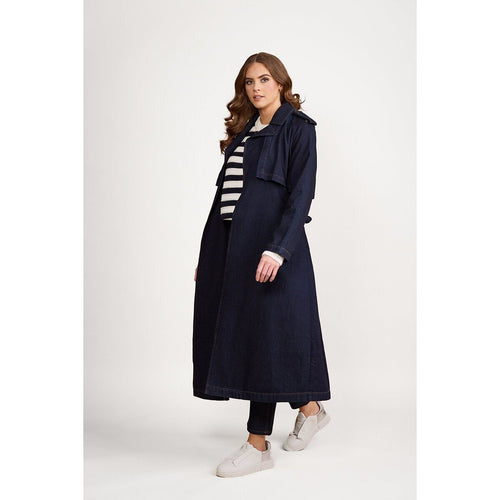 Denim trench