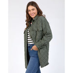 Katie quilted shacket basil