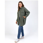 Katie quilted shacket basil