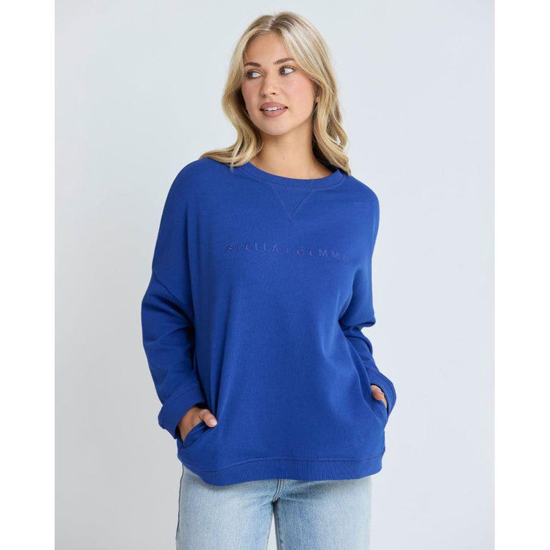 Newport pocket cobalt blue sweatshirt