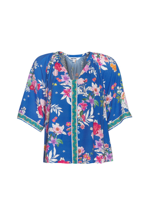 Fiesta top Corfu blue multi top (Last one size  10)