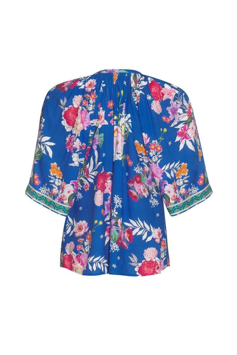 Fiesta top Corfu blue multi top (Last one size  10)