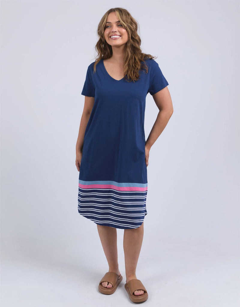 Sylvia tee dress blue depth